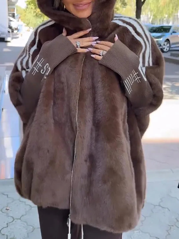 Brielle Faux Fur Hooded Jacket