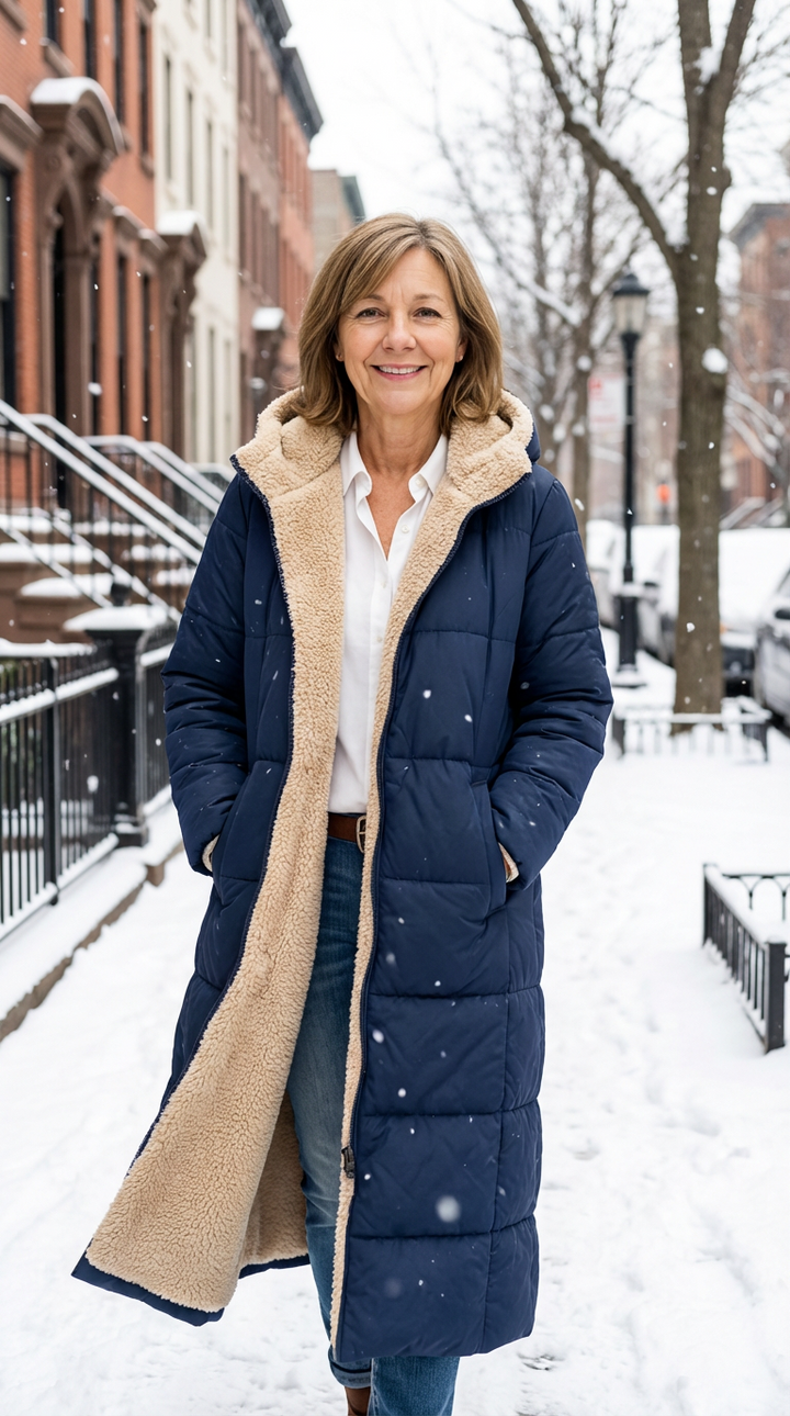 Amelia | Elegant reversible coat for women