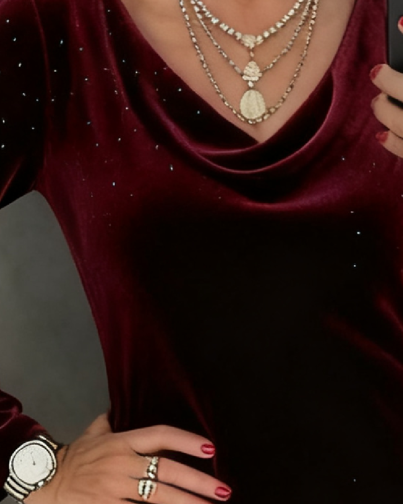 Aubrey | Straight dress with a shimmery finish