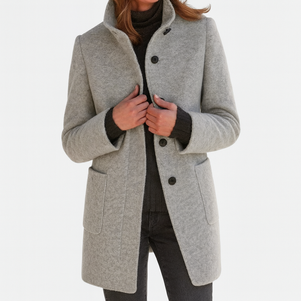 Zuzana | Women's coat with high collar
