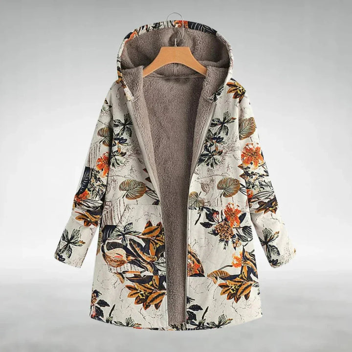 Sofia - Stylish Floral Fleece Jacket