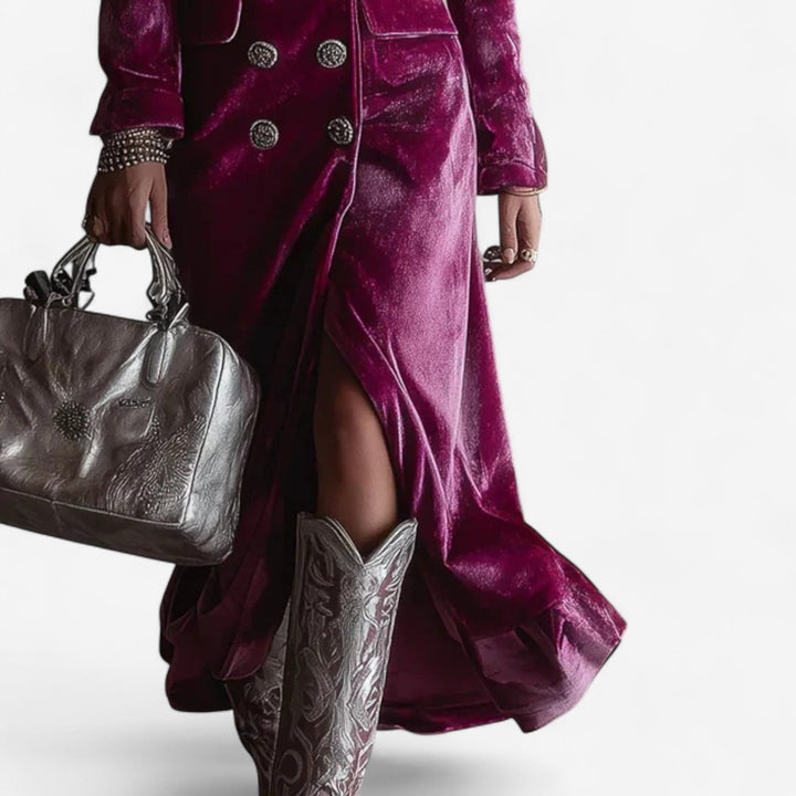 Virginie | Velvet wrap dress