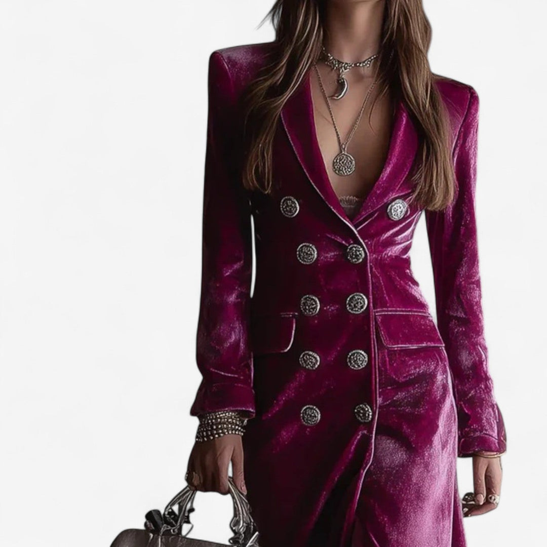 Virginie | Velvet wrap dress