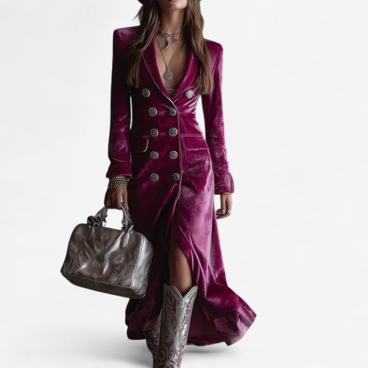 Virginie | Velvet wrap dress
