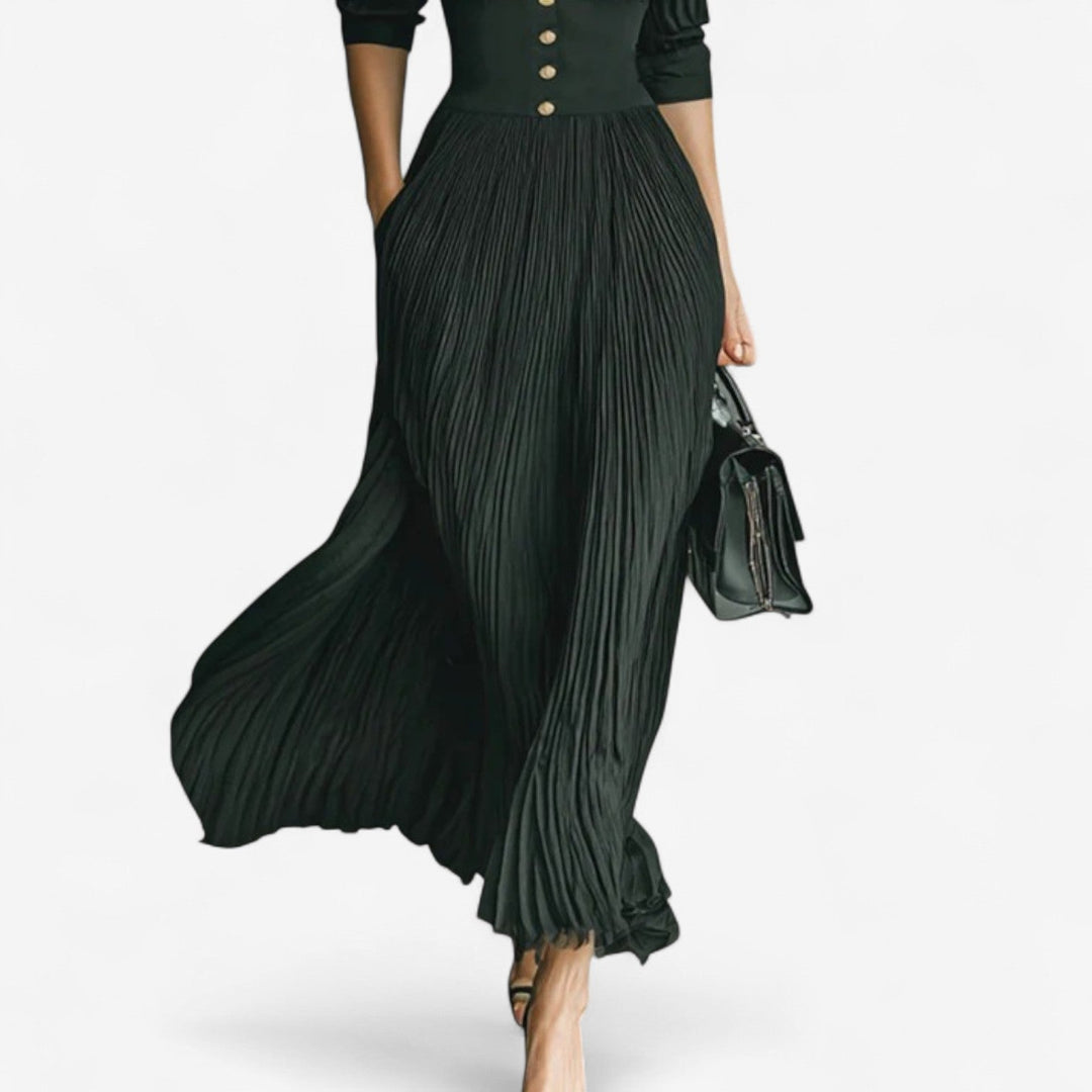 Carine Pleated maxi dress