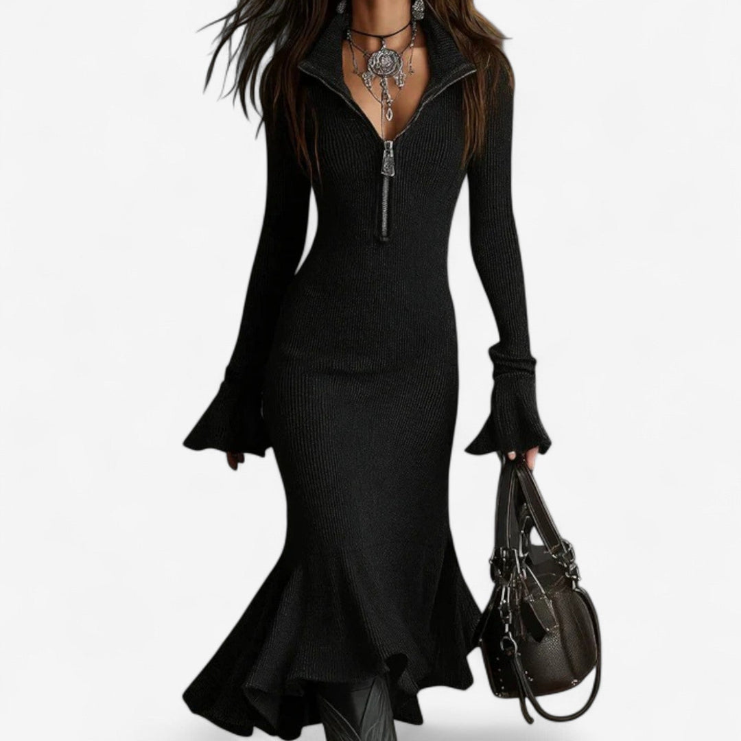 Maud | Zip-neck dress