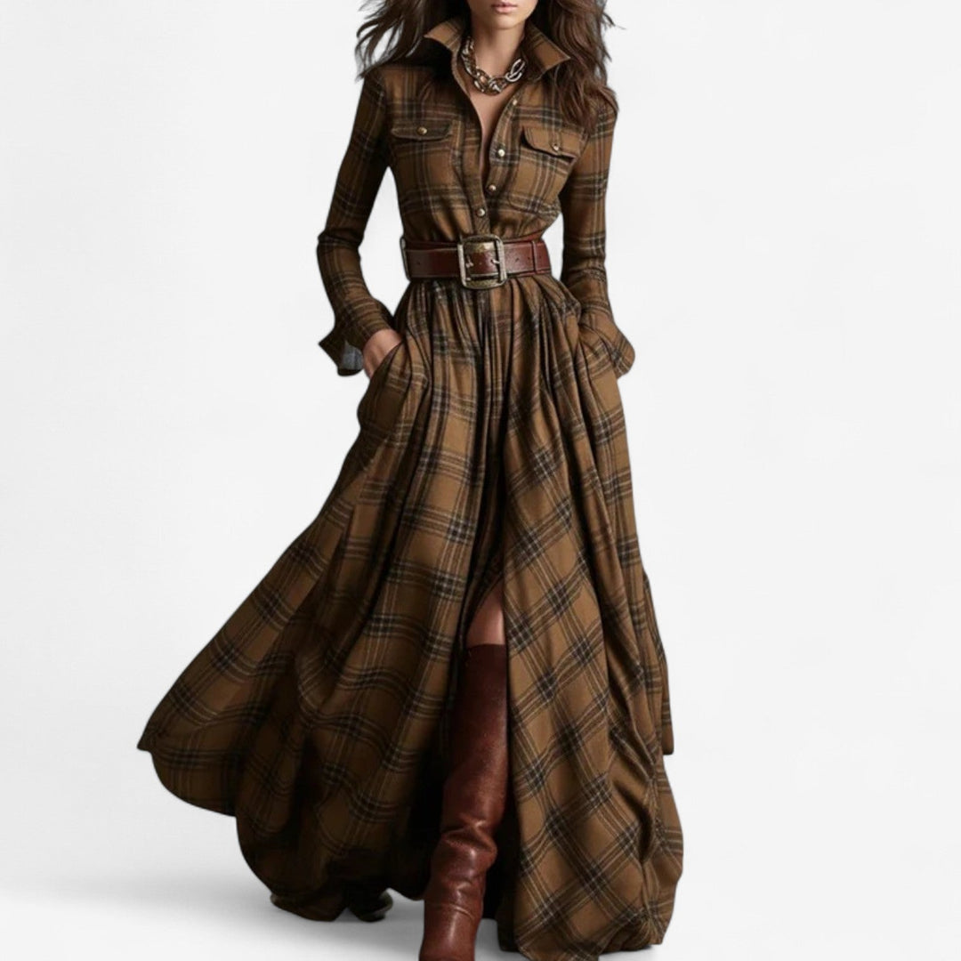 Barboteau | Timeless plaid maxi dress