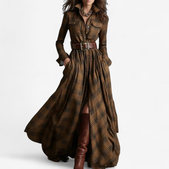 Barboteau | Timeless plaid maxi dress