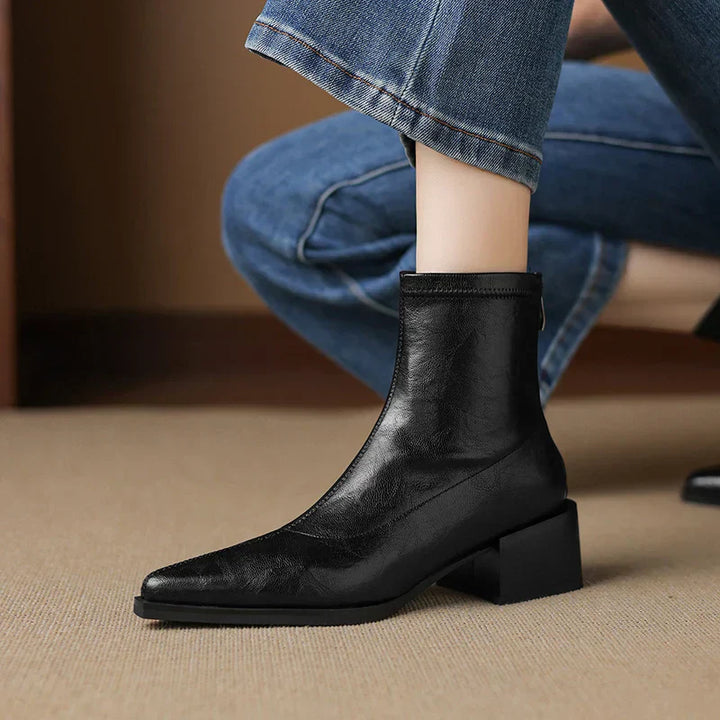 Solyra™| Leather Ankle Boots