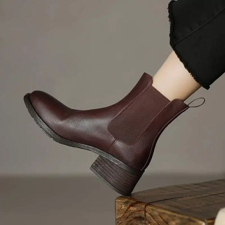 Zantina™| Leather Ankle Boots