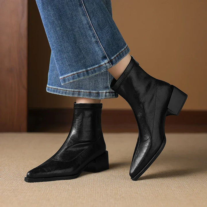 Solyra™| Leather Ankle Boots
