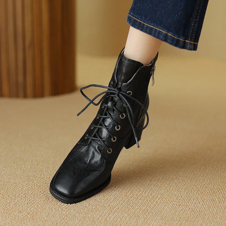 Virelia™| Leather Ankle Boots