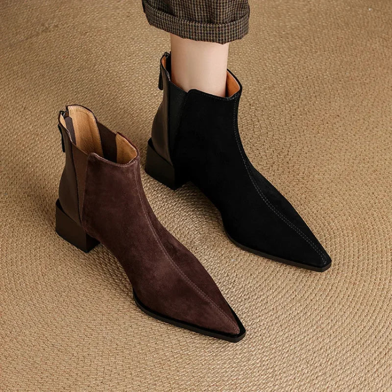 Rillene™| Pointy Ankle Boots