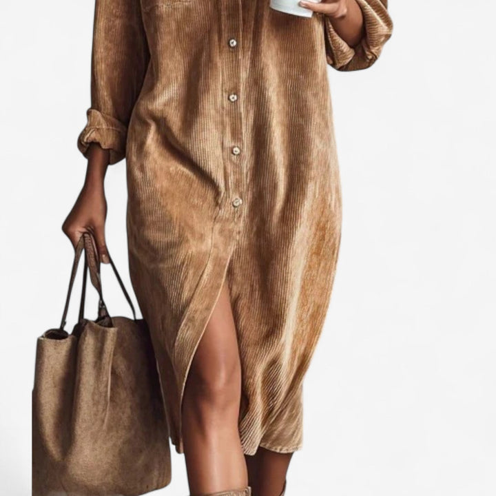 Anastacia | Loose corduroy midi dress