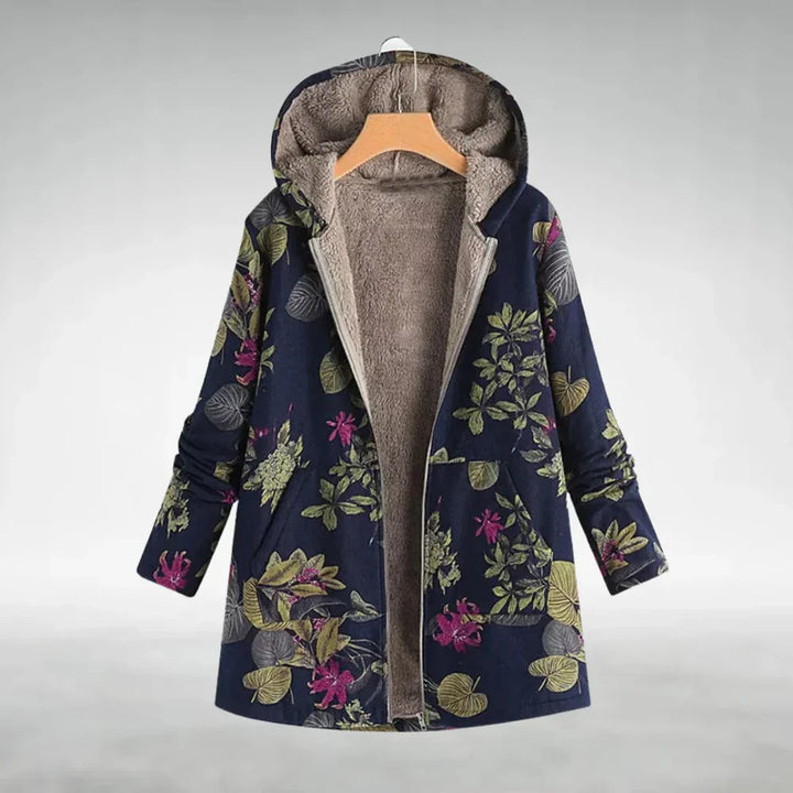 Sofia - Stylish Floral Fleece Jacket