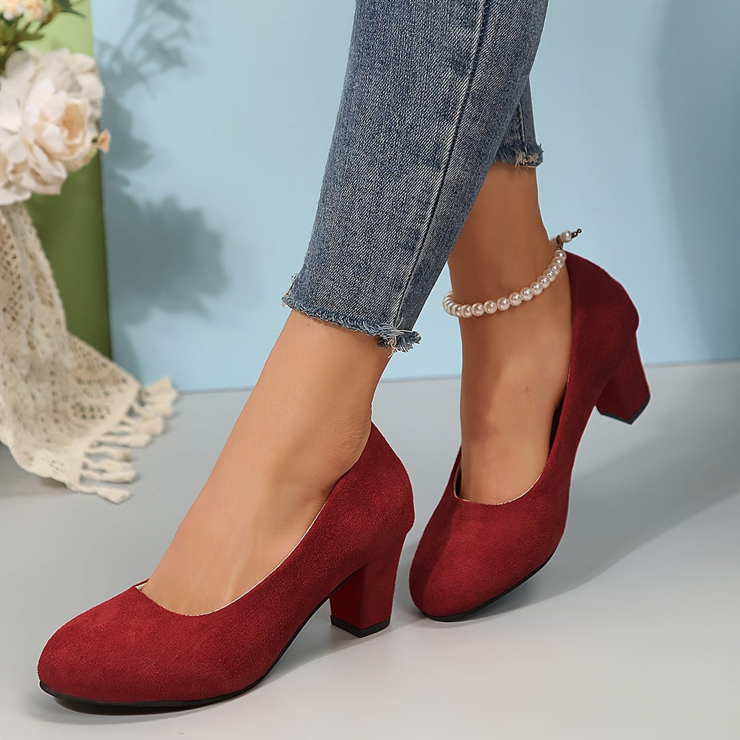 Laure Wide-toe pumps with stable heels for pain-free comfort