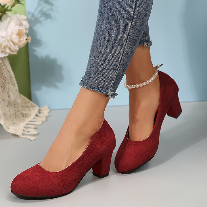 Laure Wide-toe pumps with stable heels for pain-free comfort