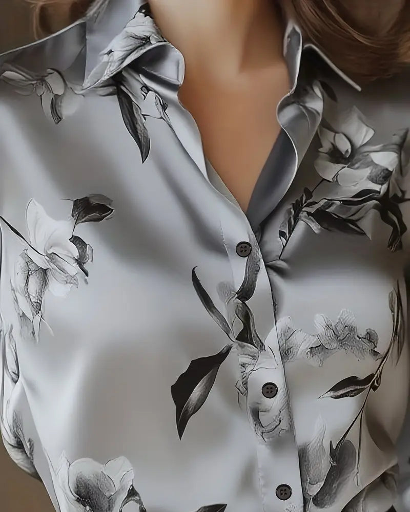 Retro Floral Print Shirt