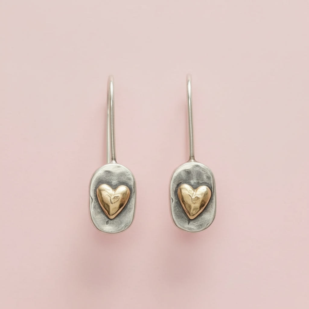 Zenaida - Heart Charm Earrings