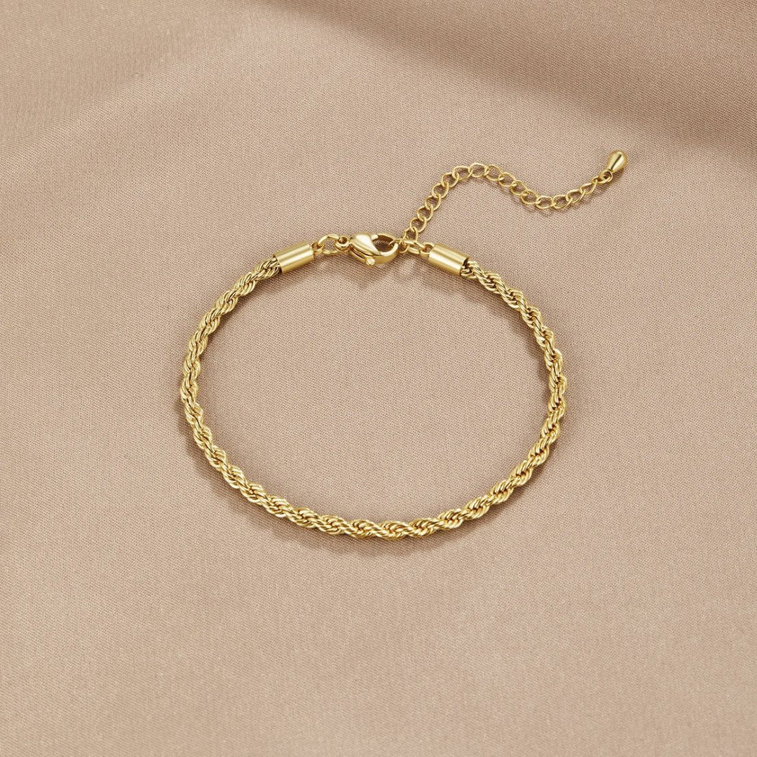 ツイステッドシックゴールドブレスレット